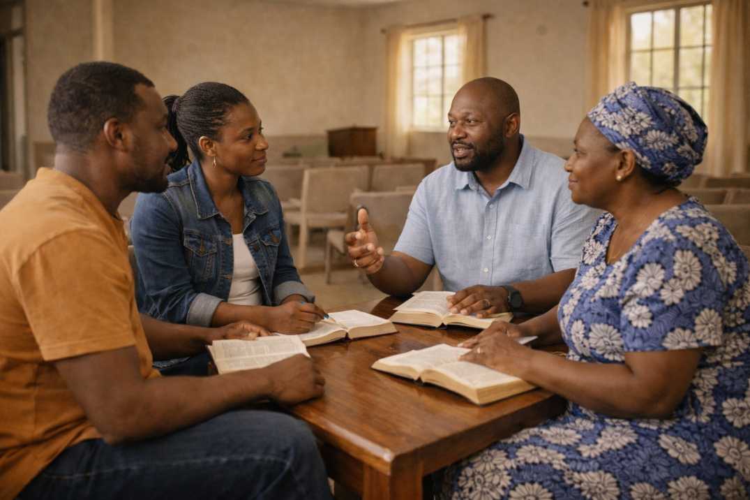 Couple building Christ-centered marriage